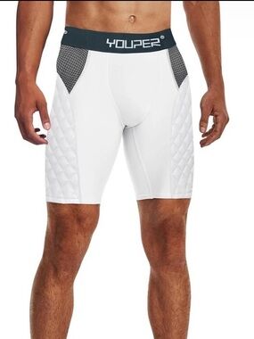 Youper Adult S Elite Compression Padded Sliding Shorts W/Cup Pocket  Baseball